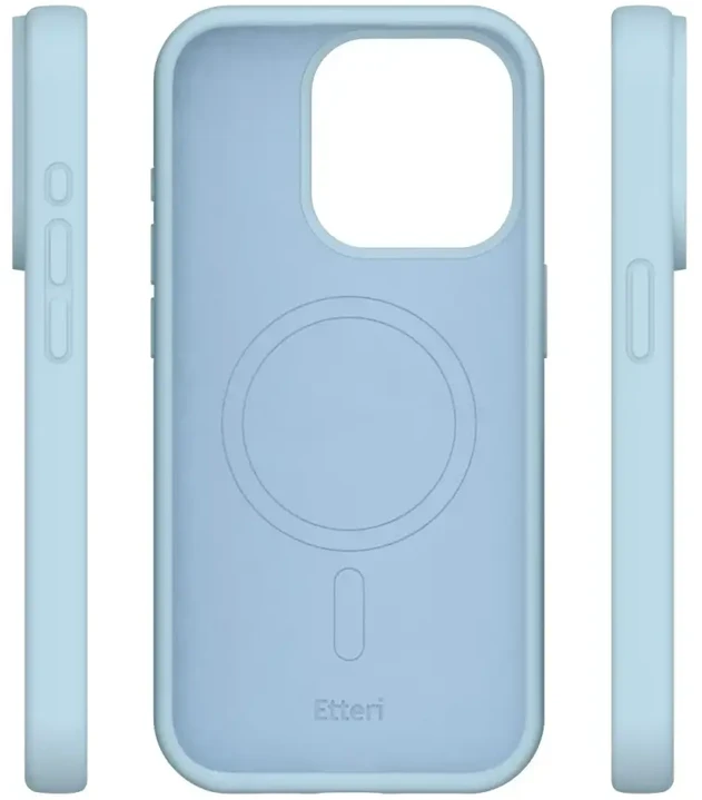 Dėklas Telforceone Etteri Silicone Mag Apple iPhone 15 Pro 6,1" žydros spalvos