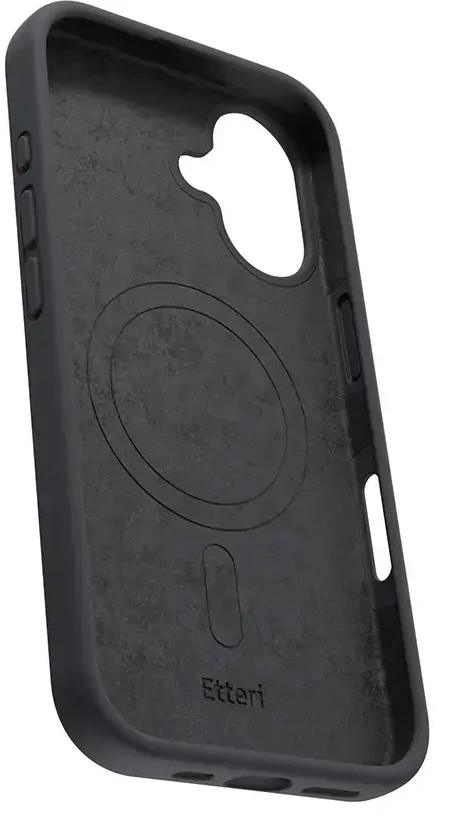 Telforceone „Etteri“ silikoninis „Mag“ dėklas, skirtas „iPhone 17 Pro Max“ / „18 Pro Max“, juodas