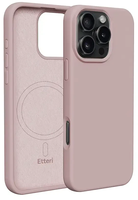 Etteri Telforceone „Eteri Silicone Mag“ dėklas, skirtas „iPhone 17“, šviesiai rožinis