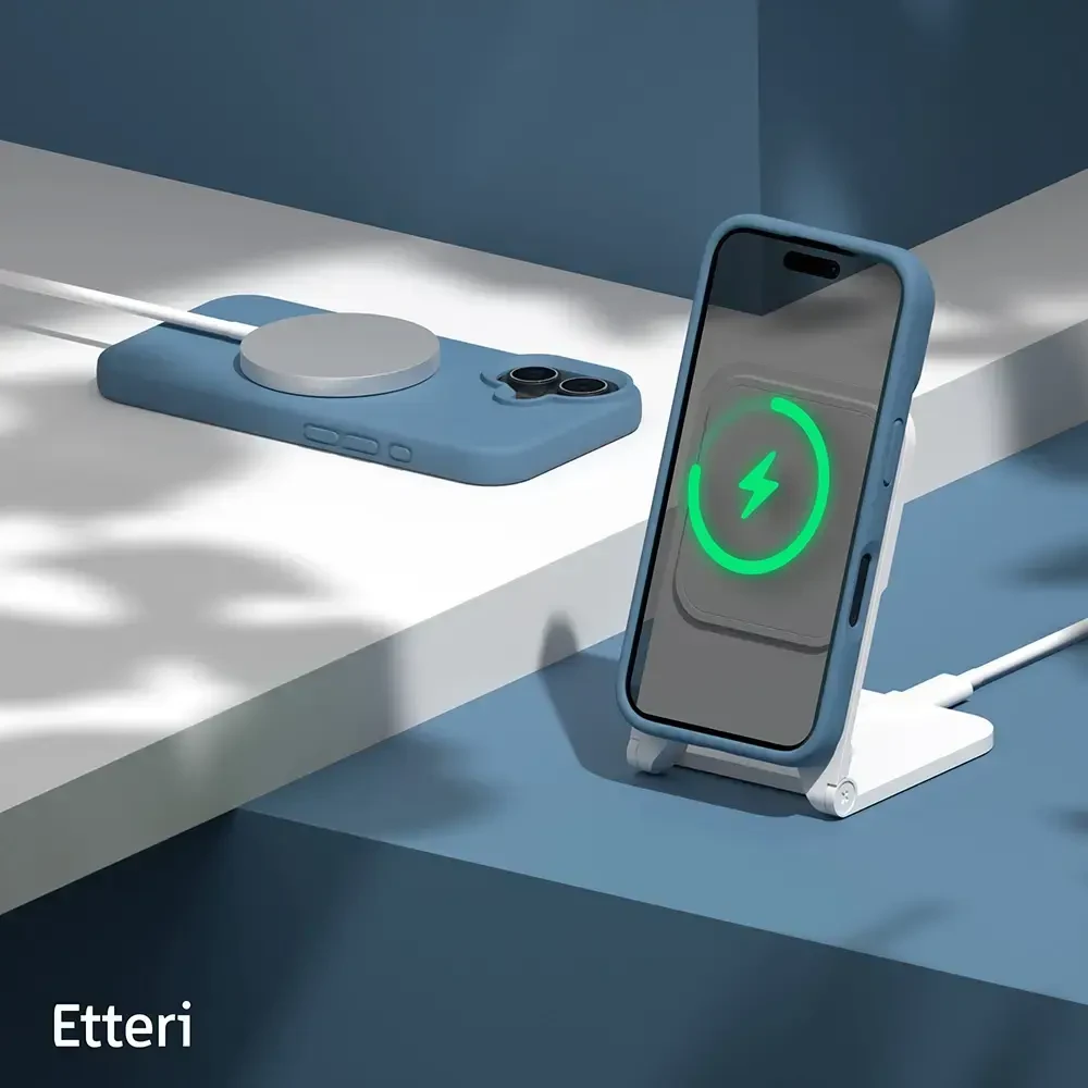 Telforceone Etteri silikoninis „Mag“ dėklas, skirtas iPhone 17 Pro Max / 18 Pro Max, tamsiai mėlynas
