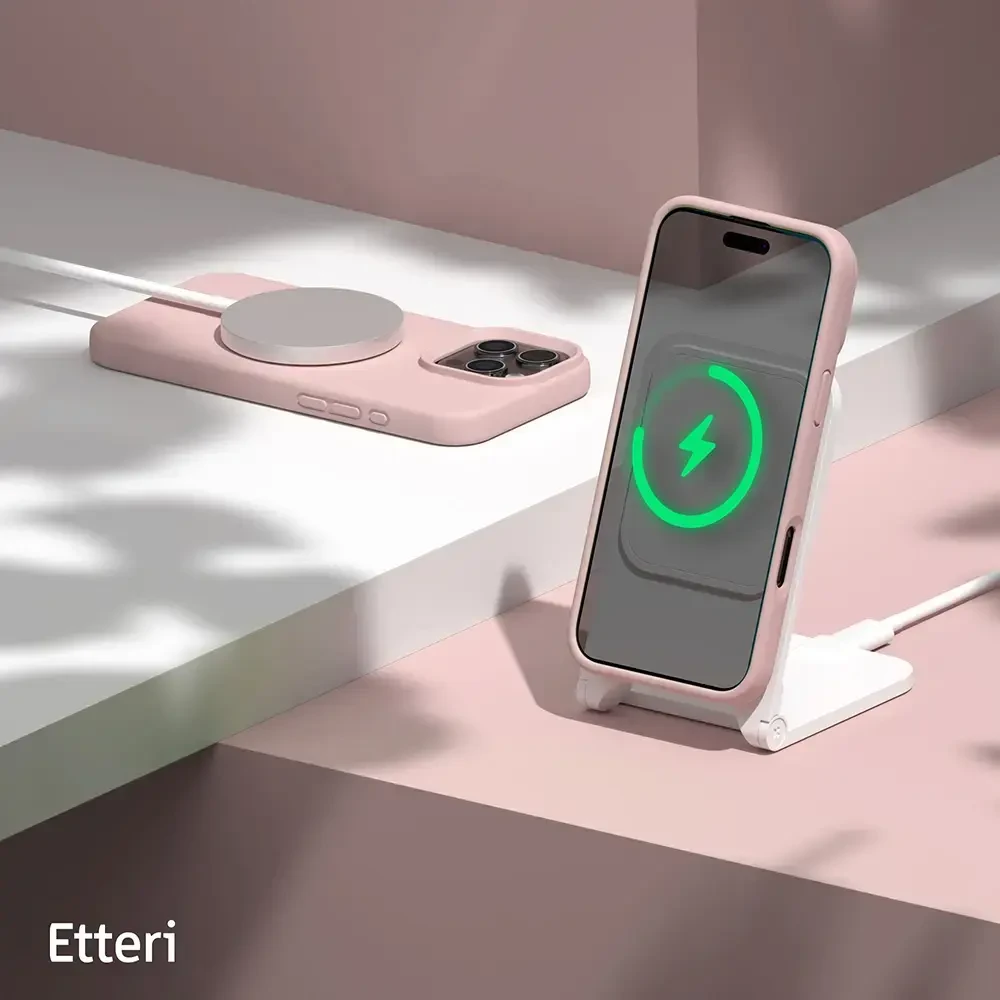 Etteri Telforceone „Eteri Silicone Mag“ dėklas, skirtas „iPhone 17 Pro / 18 Pro“, šviesiai rožinis