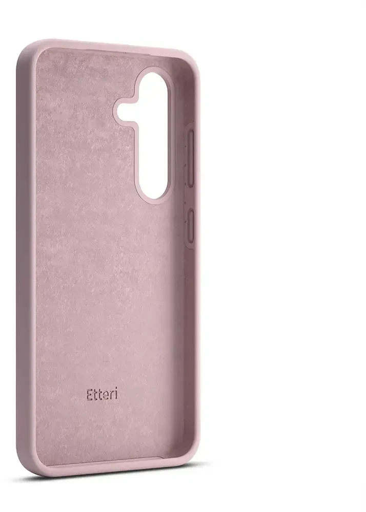 Etteri silikoninis Mag dėklas, skirtas Samsung Galaxy S25 Edge, šviesiai rožinės spalvos