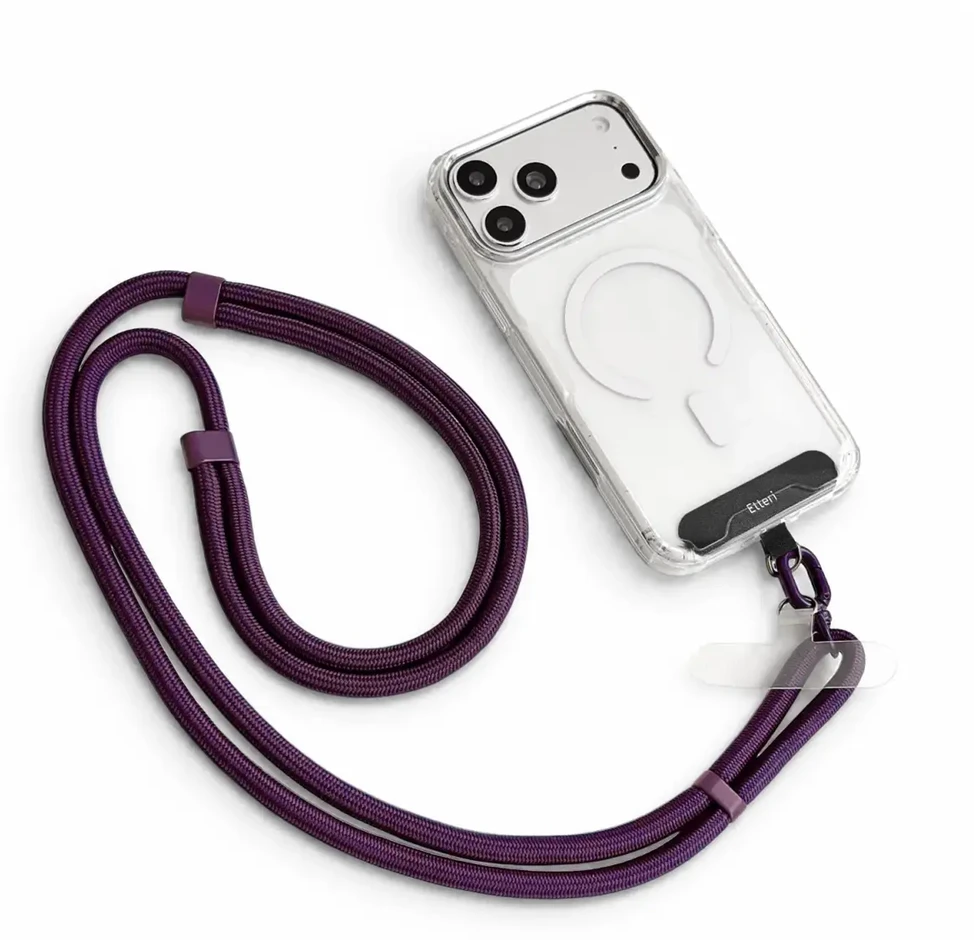 Telforceone Etteri universal neck lanyard for phones dark cherry