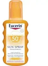 Eucerin Sun Oil Control Dry Touch Transparent Purškiklis SPF 50+ purškiamas apsauginis losjonas nuo saulės, 200 ml