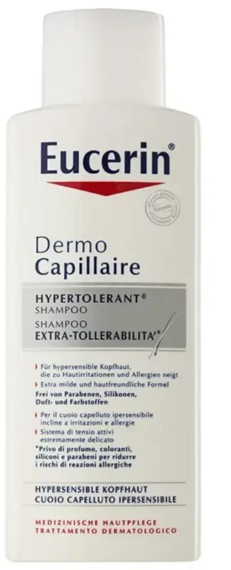 Eucerin DermoCapillaire Hypertolerant Extra Mild Šampūnas Šampūnas moterims, 250 ml