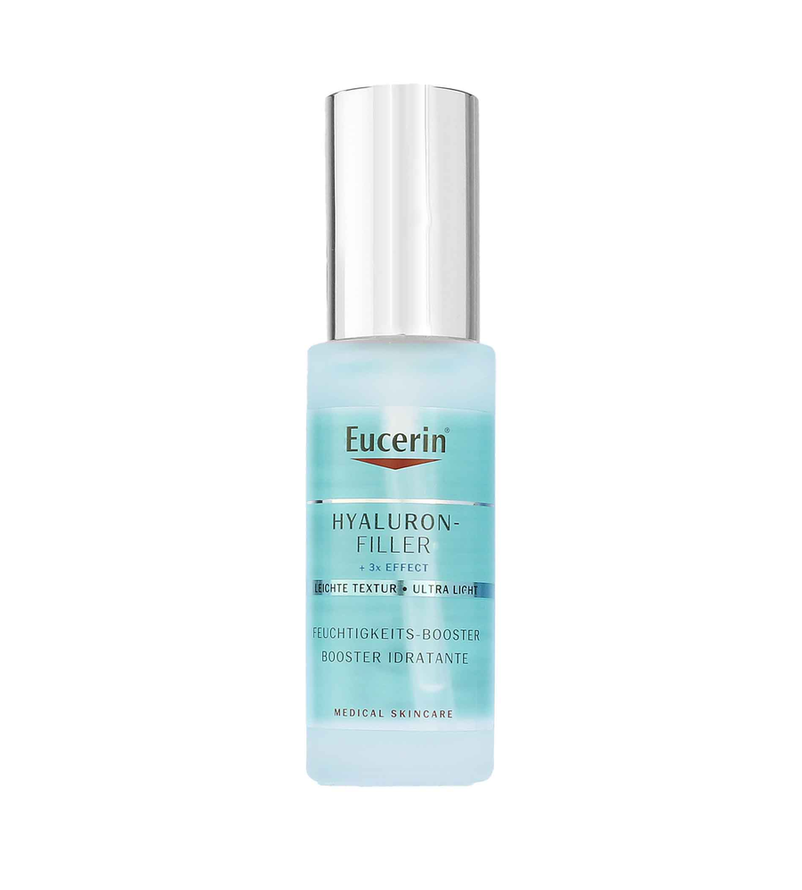 Eucerin Hyaluron-Filler + 3x Effect Ultra Light Moisture Booster odos serumas