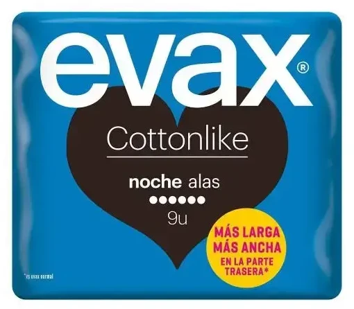"Evax Cottonlike Night With Wings" higieniniai įklotai 9 vnt