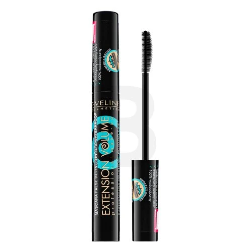 Eveline Cosmetics Eveline Extension Volume Atsparus vandeniui Blakstienų tušas Juodas, 10 ml