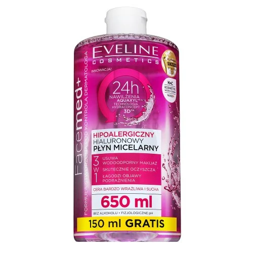 Eveline Cosmetics Eveline FaceMed+ valomasis micelinis vandens valiklis, 650 ml
