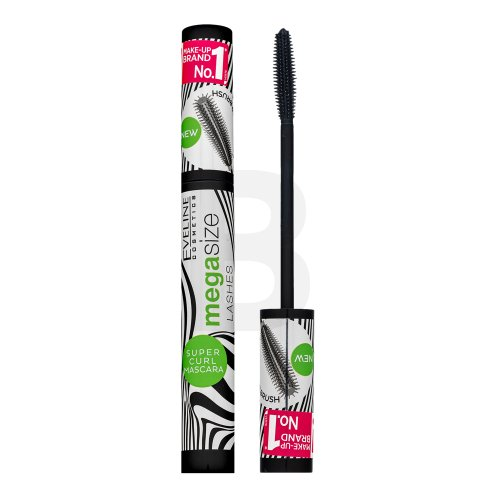 Eveline Cosmetics Eveline Mega Size Super Curl Blakstienų tušas, 10 ml