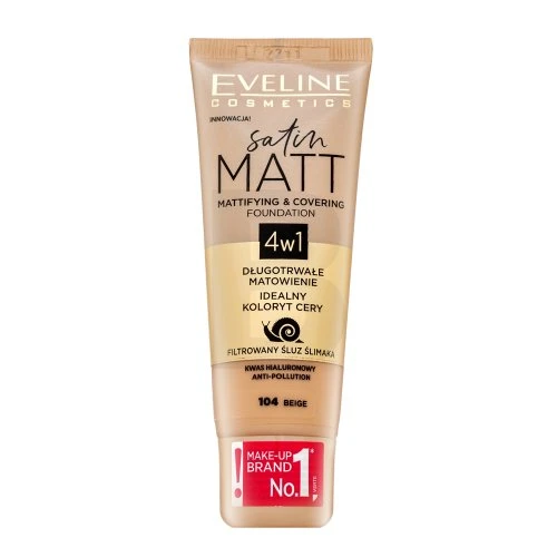 Eveline Cosmetics Satin Matt Foundation 104 rusvai gelsvas, 30 ml
