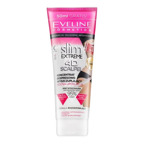 Eveline Cosmetics Eveline Slim Extreme 4D Scalpel Express Liekninamasis koncentratas naktinis riebalų nusiurbimas, 250 ml