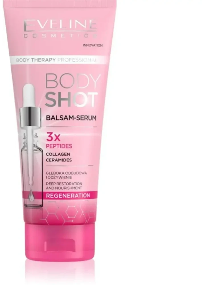 „Eveline Cosmetics Body Therapy Professional“ peptidų ir kolageno su keramidais regeneruojamasis rytinis balzamas, 200 ml