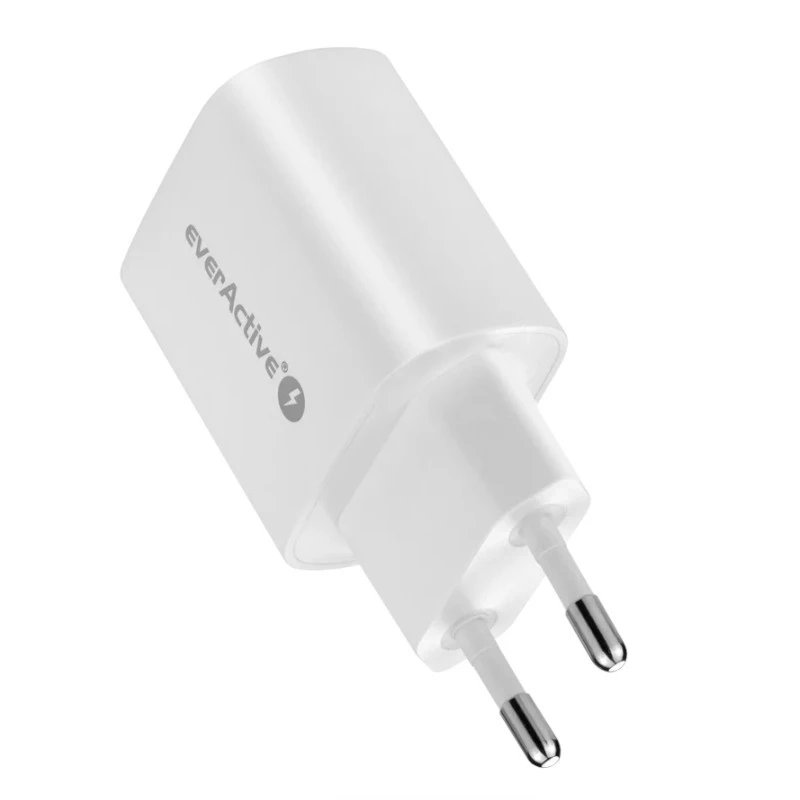 Įkroviklis - everActive SC-250Q 18W Greitas Įkrovimas 3.0 USB Įkroviklis, Balta