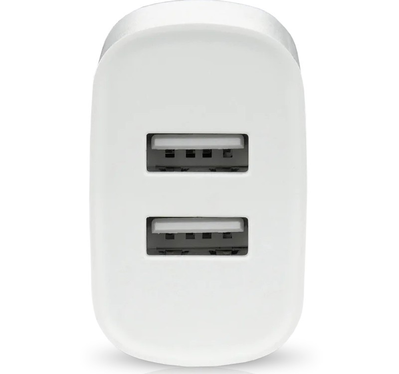USB Įkroviklis - everActive SC-220 12W Dviejų USB-A prievadų Išmanusis Įkrovimas, Balta