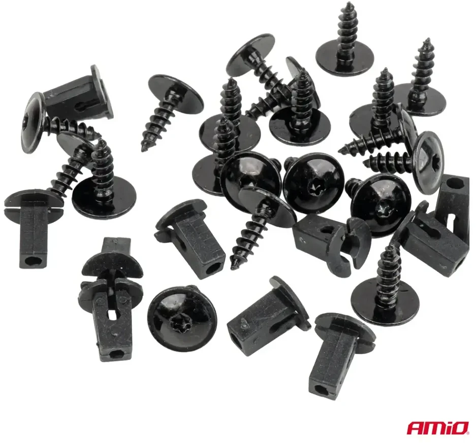 Plečiamųjų kaiščių ir varžtų rinkinys ? 12/4 mm 20 vnt. amio-05030