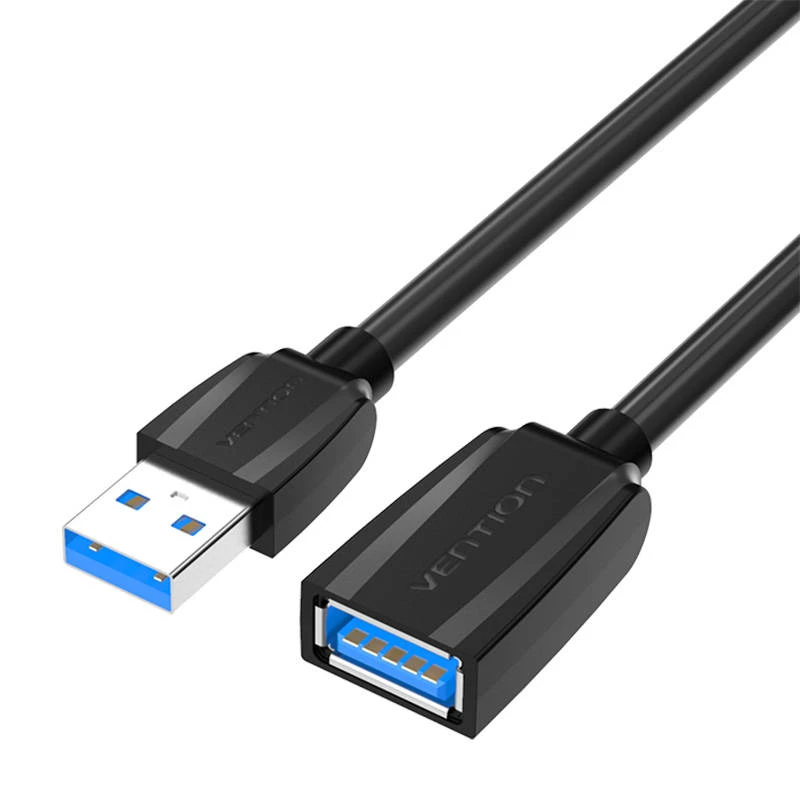 Vention Prailginimo kabelis USB 3.0, išorinis USB į moterišką USB, ventiliacija 3 m (juoda)