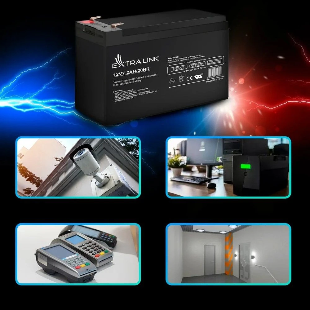 „Extralink“ akumuliatorius AGM 12 V 7,2 Ah 7 Ah nereikalaujantis priežiūros
