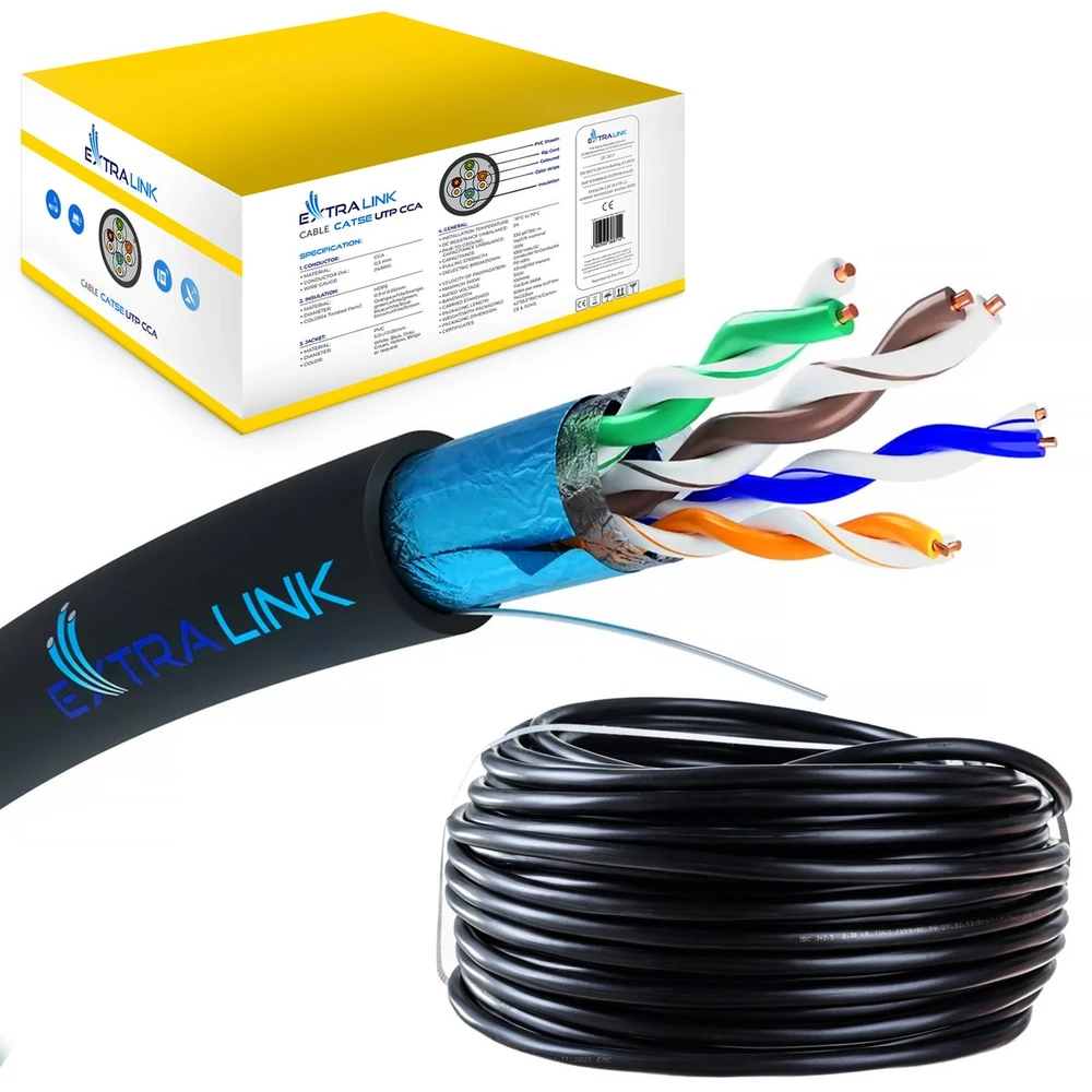 Tinklo laidas Tinklo laidas Extralink, F/UTP, 305 m