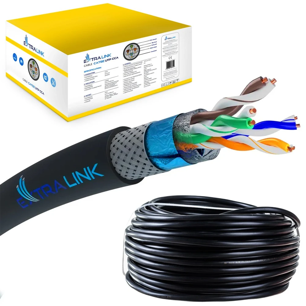 EXTRALINK EX.16262 CAT5E SFTP V2 Outdoor vytos poros 305M