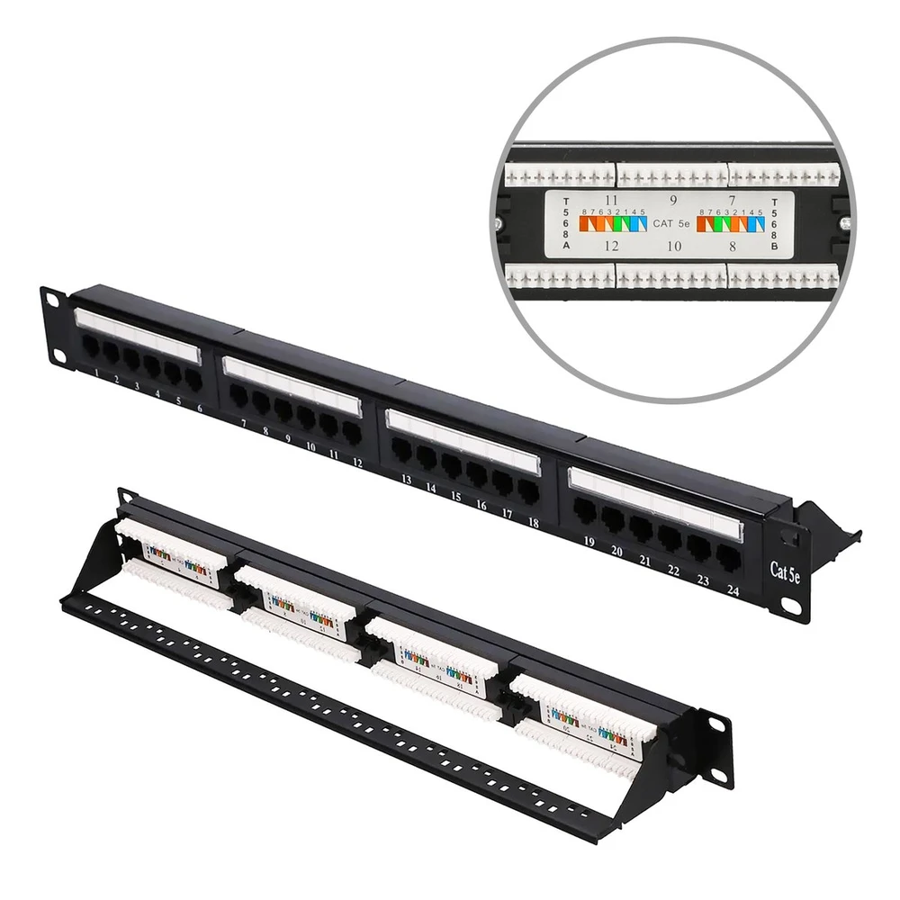 Extralink CAT5E UTP V2, Patchpanel, 24 prievadai