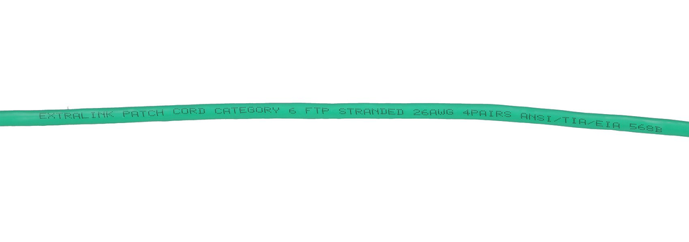 Extralink LAN tinklo kabelis Patchcord CAT.6 FTP 2m 1GBIT folijuota vytos poros, varinis