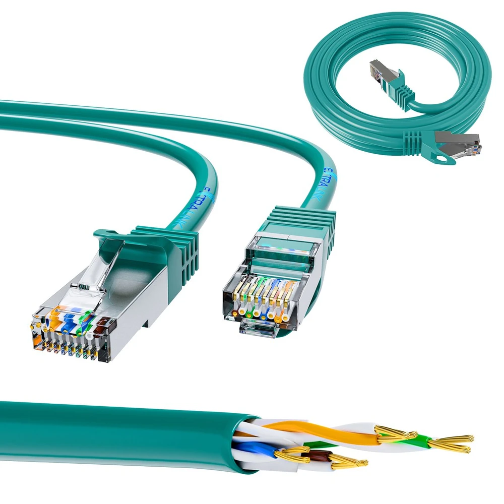 „Extralink Cat.6 FTP“ 3 m | LAN jungiamasis laidas | Varinis susuktos poros tinklo kabelis 1 Gbit/s [KOPIJA]
