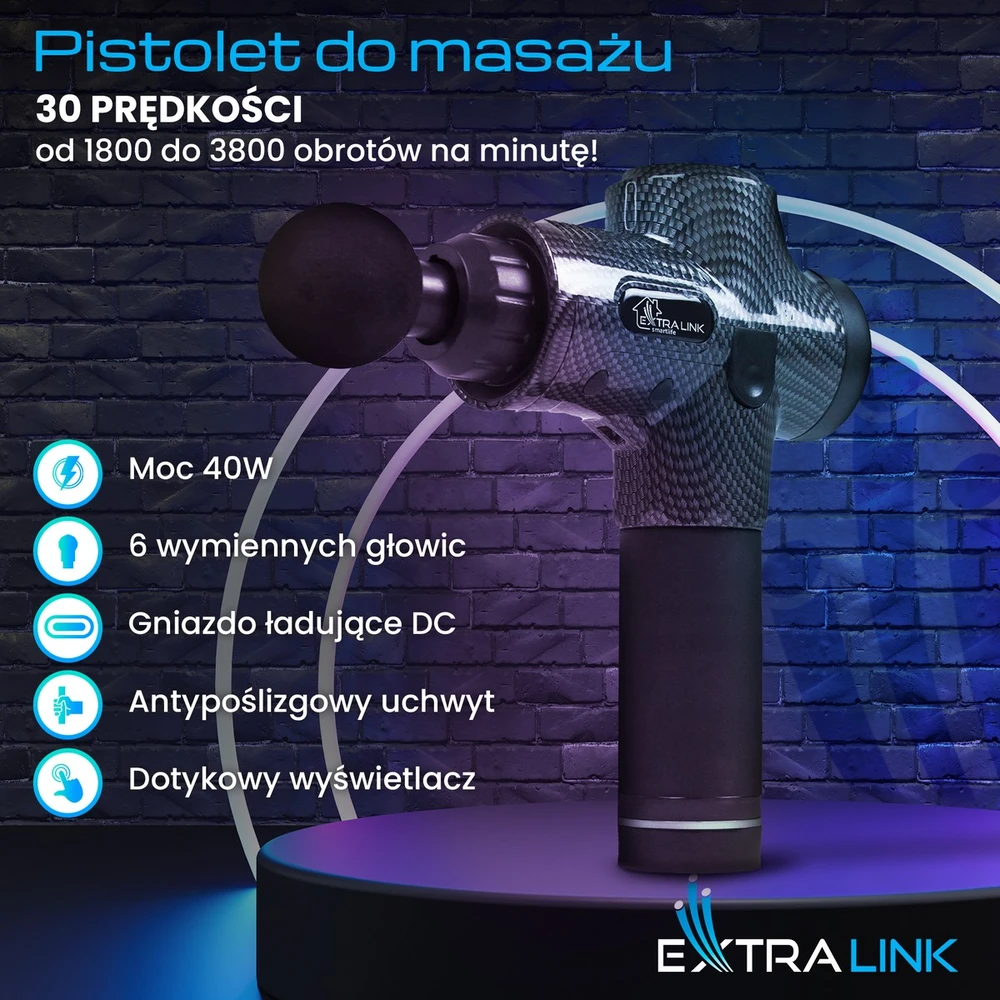 Extralink Masažo pistoletas Pro