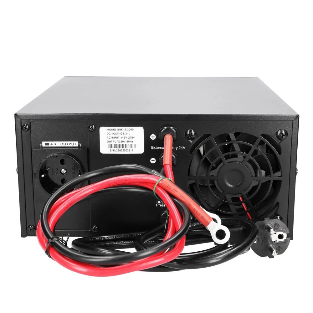 Extralink Piorun 1500VA/1200W | Inverteris | Gryna sinusinė banga, akumuliatoriaus įtampa 12V/24V DC