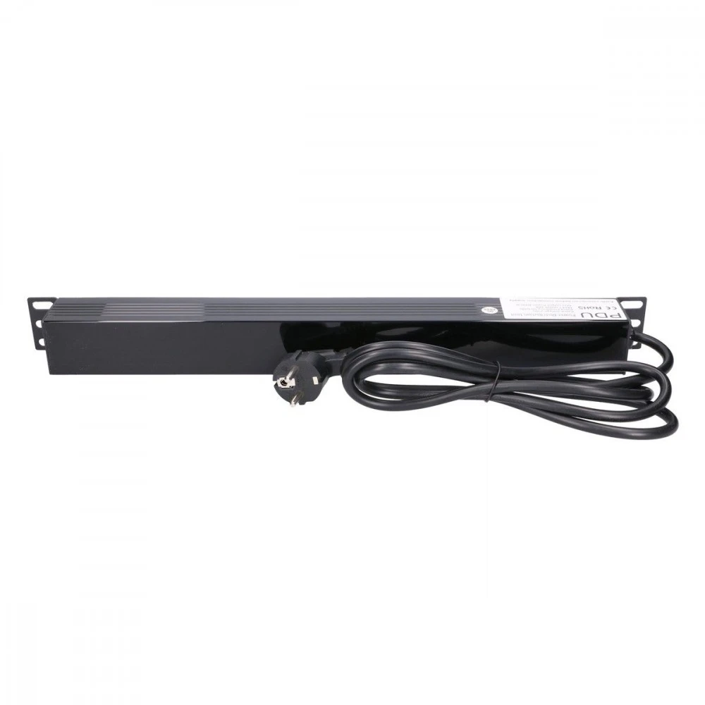 EXTRALINK 19 colių 1U 7 lizdų ES tipo maitinimo PDU su jungikliu PDU EU