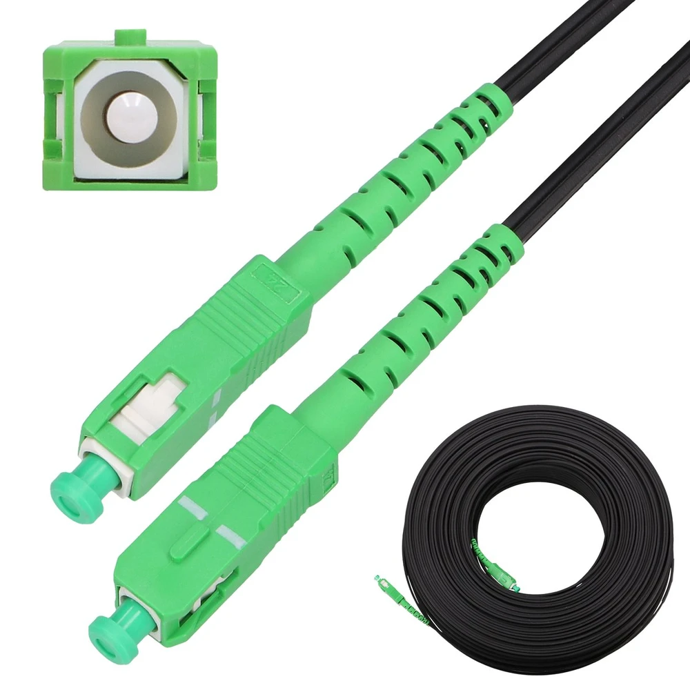„Extralink SC/APC-SC/APC Flat“ | Kabinamas, vienmodis, simpleksinis, G.657A2, 100 m