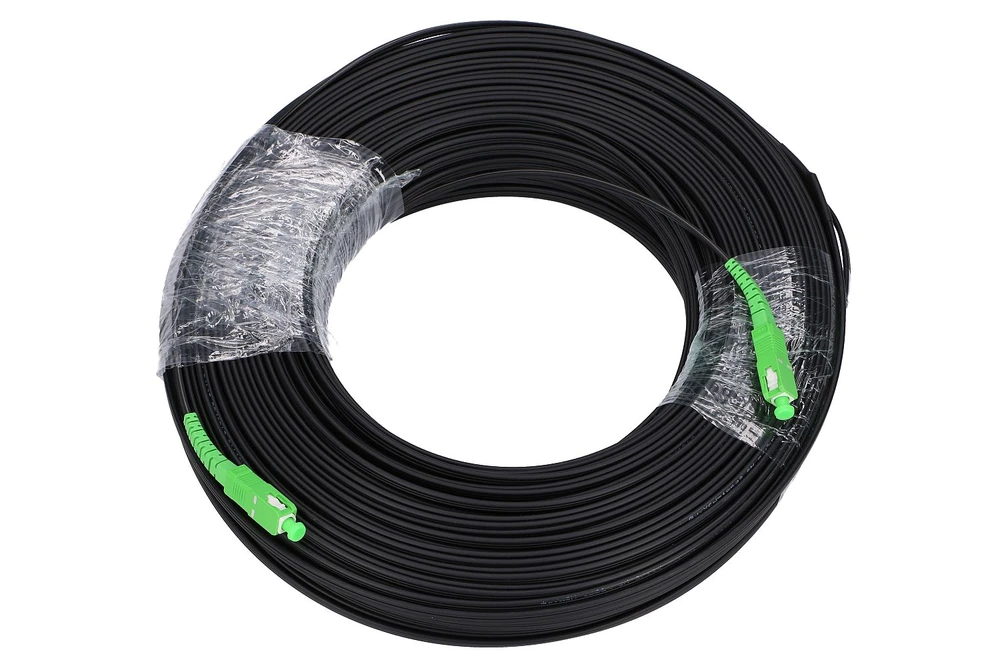 „Extralink SC/APC-SC/APC Flat“ | Kabinamas, vienmodis, simpleksinis, G.657A2, 100 m