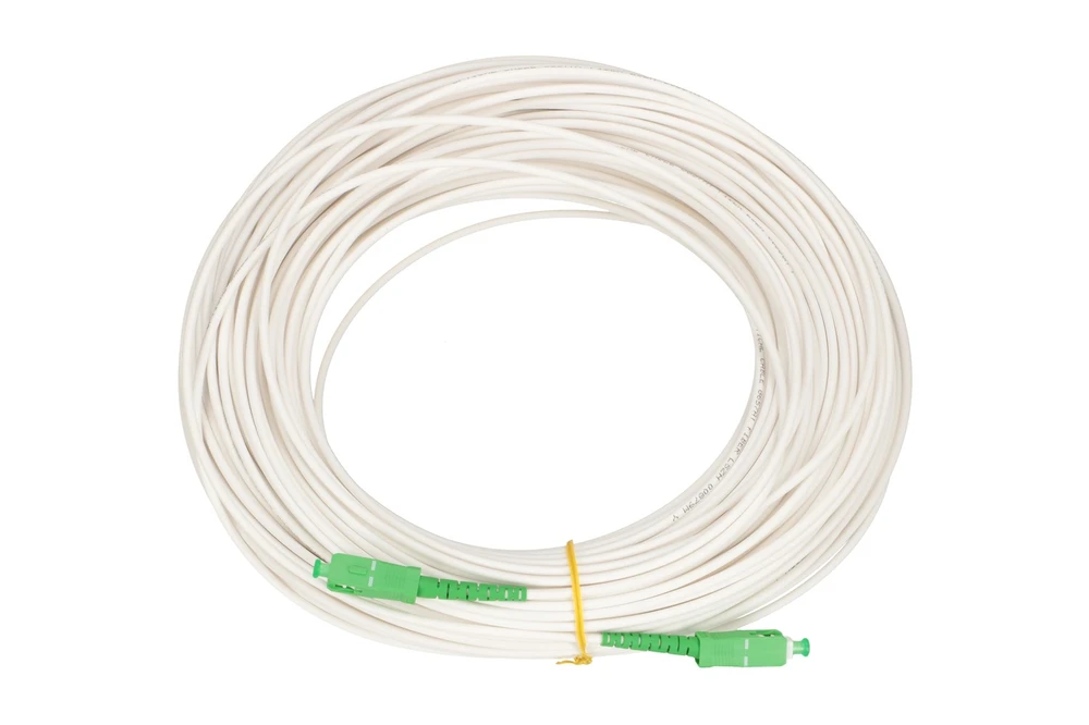 Extralink SC/APC-SC/APC | LSZH, Jednomodowy, Simplex, G.657A1, 3mm, 60m, balta