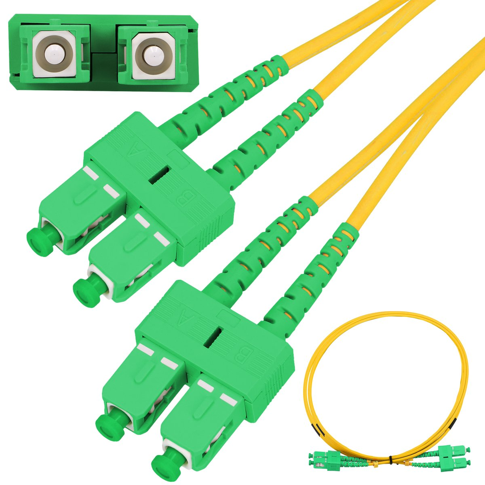 EXTRALINK Patchcord SC / APC-SC / APC SM G.657A1 dvipusis 3,0 mm 2 m