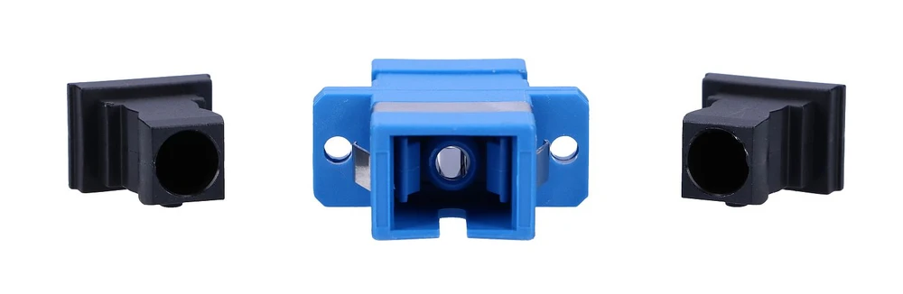 Extralink SC/UPC adapteris su apsauginiais dangteliais