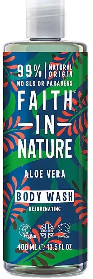 Faith In Nature Aloe Vera Rejuvenating Kūno prausiklis, 400 ml