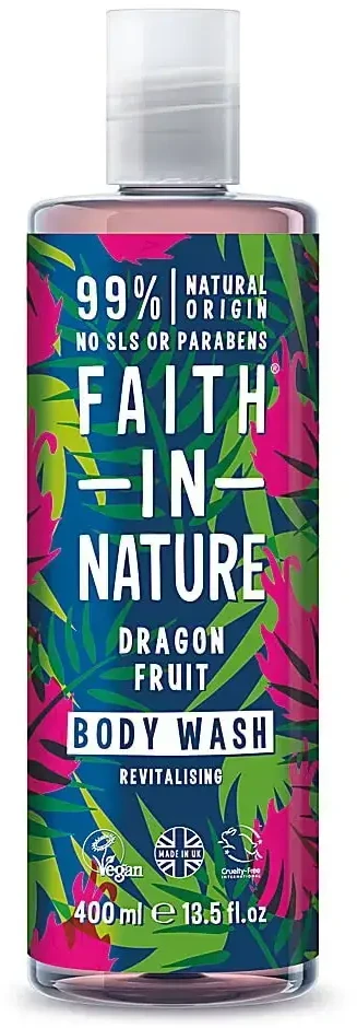 Faith In Nature Dragon Fruit Cleansing & Revitalising kūno prausiklis, 400 ml