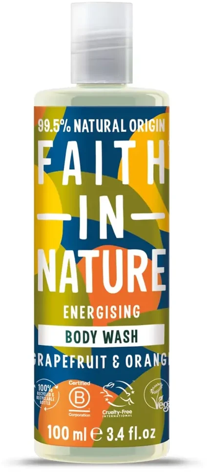 Faith In Nature Grapefruit & Oranžinis Energising Kūno prausiklis, 100 ml