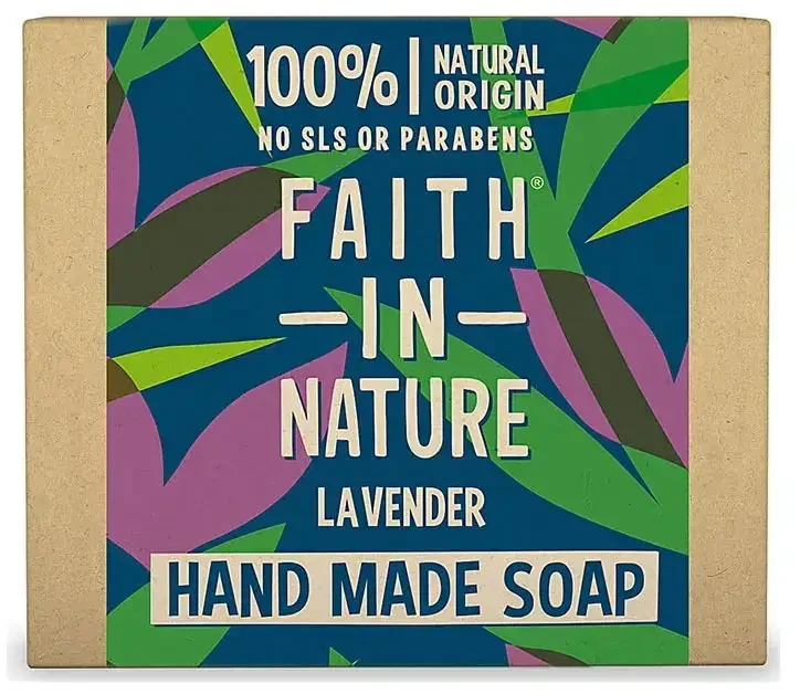 Faith In Nature Lavender Cleansing & Moisturising Soap Bar, 100 g