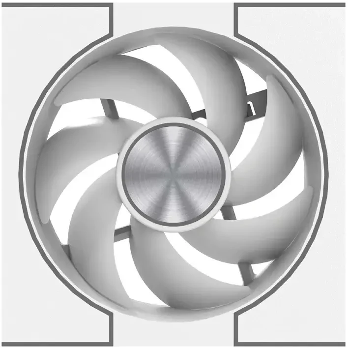 Korpuso Ventiliatorius - DarkFlash DM8 LINE Baltas 800–1600 RPM 58 CFM 4 Kontaktų PWM 5 V 3 Kontaktų ARGB 7 Menčių Ventiliatoriai Baltas