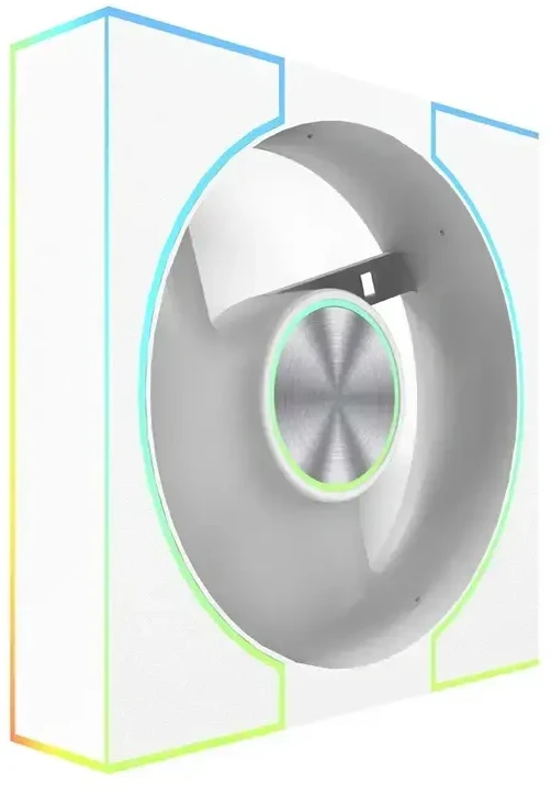 Korpuso Ventiliatorius - DarkFlash DM8 LINE Baltas 800–1600 RPM 58 CFM 4 Kontaktų PWM 5 V 3 Kontaktų ARGB 7 Menčių Ventiliatoriai Baltas