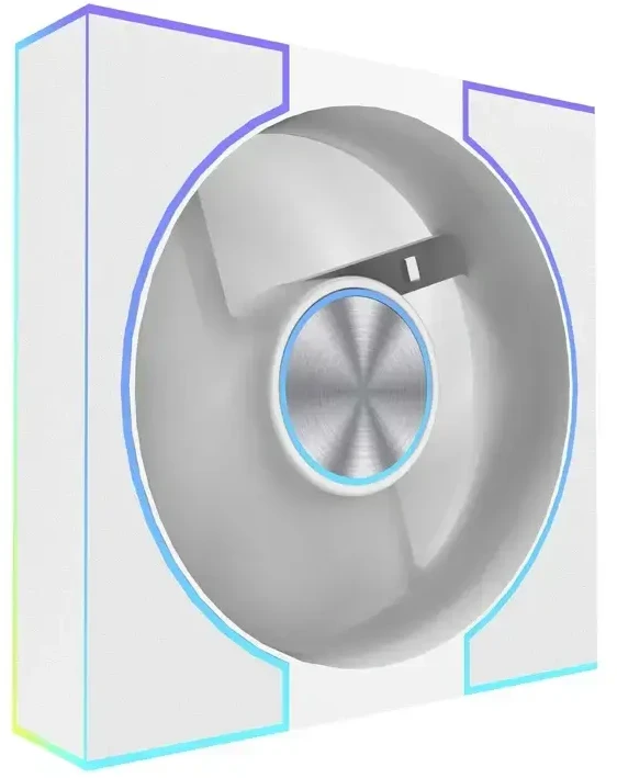 Korpuso Ventiliatorius - DarkFlash DM8 LINE Baltas 800–1600 RPM 58 CFM 4 Kontaktų PWM 5 V 3 Kontaktų ARGB 7 Menčių Ventiliatoriai Baltas