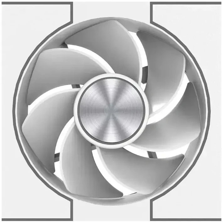 Korpuso Ventiliatorius - DarkFlash DM8 LINE Baltas 800–1600 RPM 58 CFM 4 Kontaktų PWM 5 V 3 Kontaktų ARGB 7 Menčių Ventiliatoriai Baltas