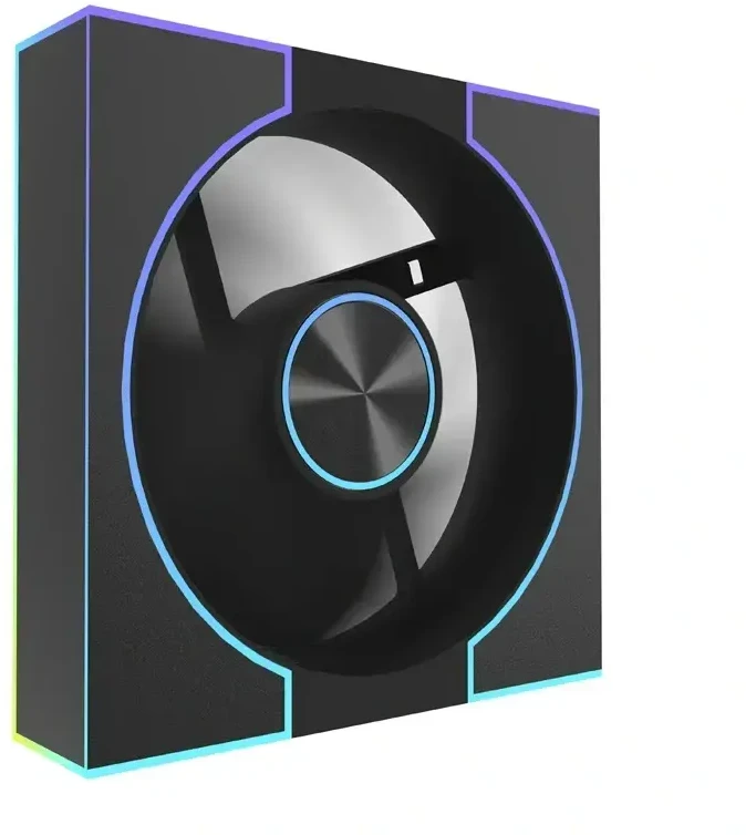 Korpuso Ventiliatorius - DarkFlash DM8 LINE Juodas 800–1 600 RPM 58 CFM PWM ARGB, Juodas