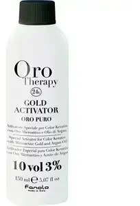 Fanola Oro Therapy 24 karatų aukso aktyvatorius Oro Puro 3 % 10 tūrio, 1000 ml