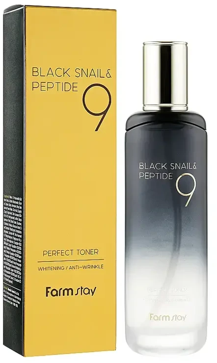 Veido tonikas FarmStay Juodas Snail&Peptide Perfect Toneris 120 ml