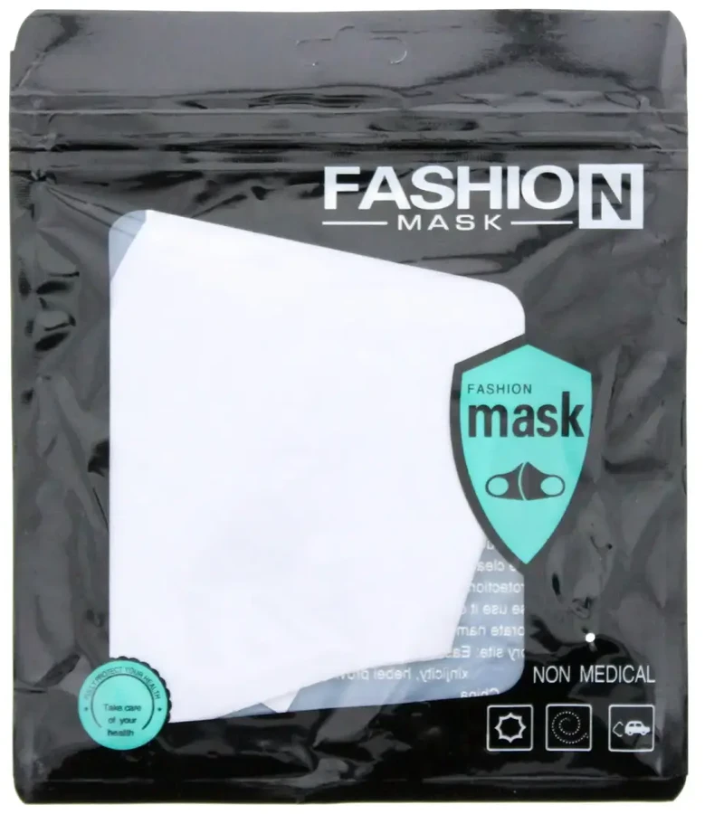 Fashion Fashion, Fashion, Textile Mask, Baltas, Reusable, Unisex Unisex