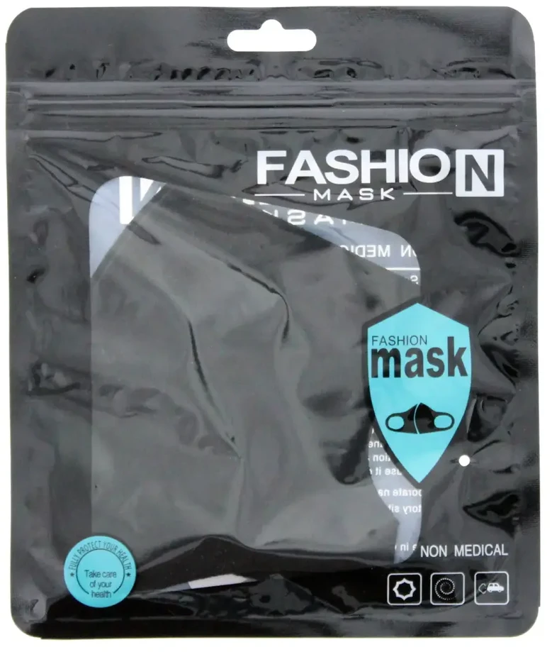 Fashion Textile Mask Juodas Reusable For Women