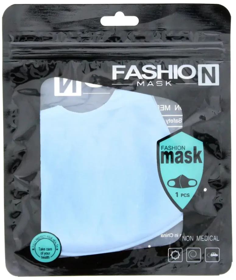Fashion Fashion, Fashion, Textile Mask, Mėlyna, Reusable, Unisex Unisex