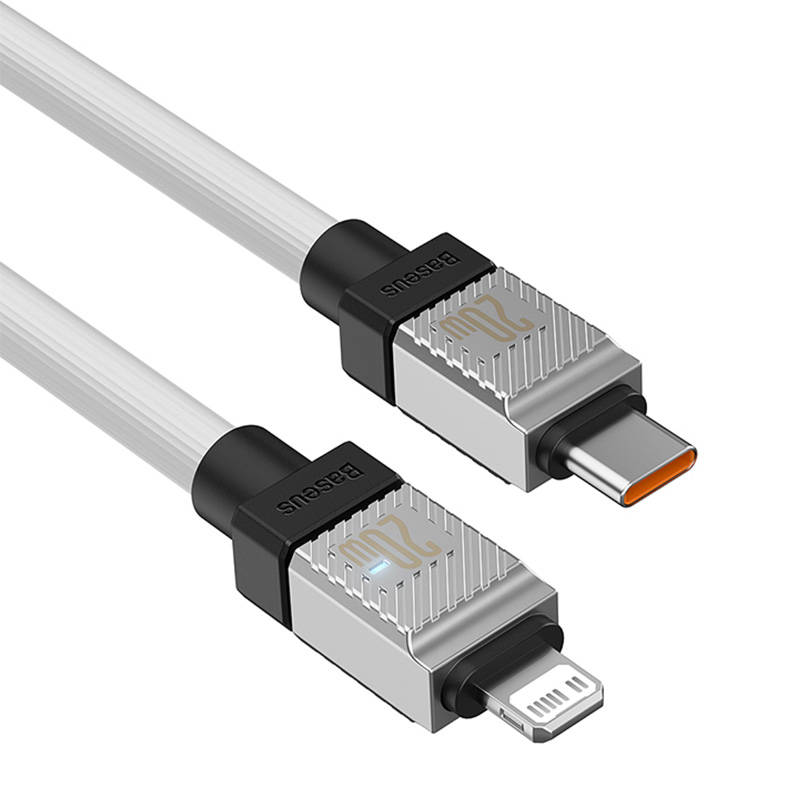 Greito įkrovimo kabelis Baseus USB-C su Coolplay Series 1m, 20W (baltas)